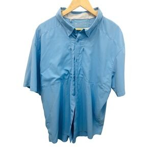 Under Armour Tide Chaser Fishing Shirt Blue XXL Short Sleeve Vented HeatGear